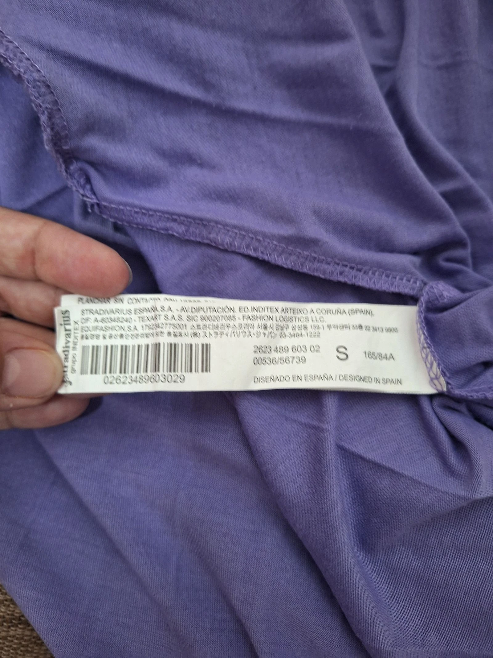 Lilac Stradivarius shirt with pleated ruffles size T.S – photo 5